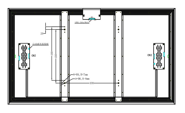 商店橱窗广告 LCD 户外高亮 2000nit 55 英寸数字标牌 LCD 显示屏模块